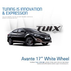 TUIX 17" WHITE ALLOY WHEELS SET FOR HYUNDAI ELANTRA AVANTA 2010-15 MNR
